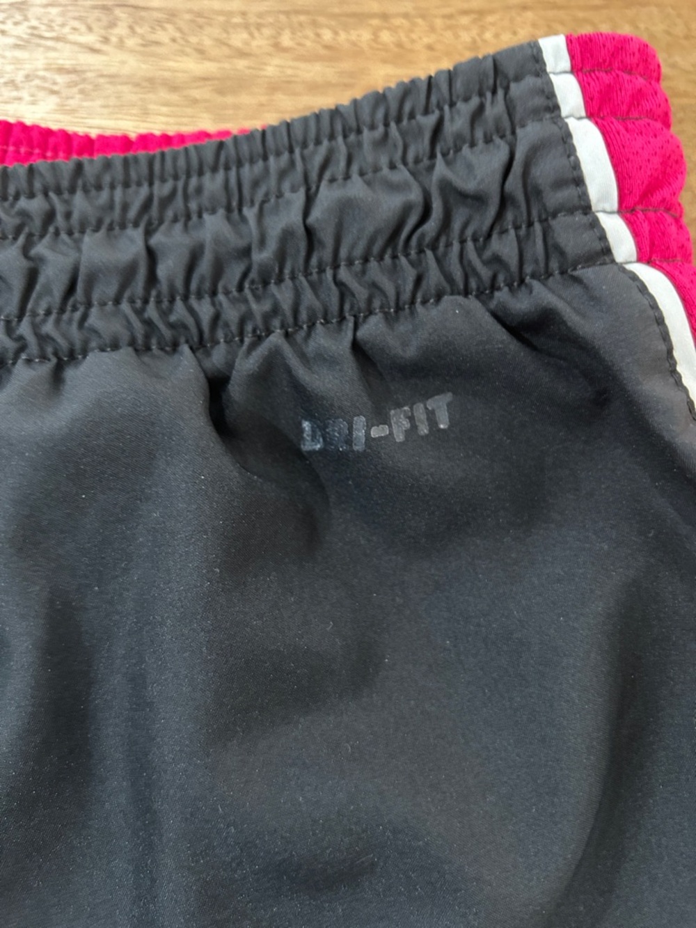 Nike Women's Black with Hot Pink Trim Athletic Shorts - Picture 7 of 8